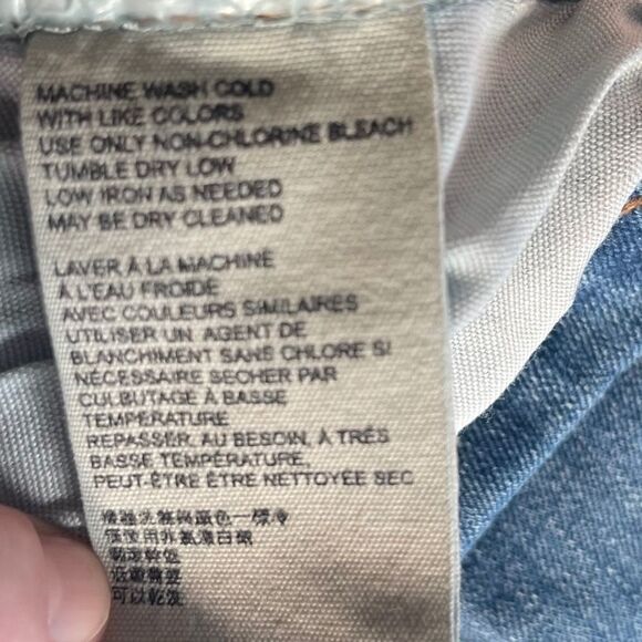 We The Free Busted Knee Distressed Cropped Frayed Ankle Jeans Sz 28 - Picture 7 of 11